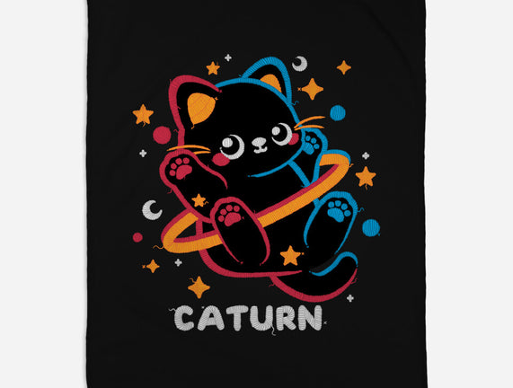 Caturn Embroidery Patch