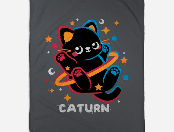 Caturn Embroidery Patch