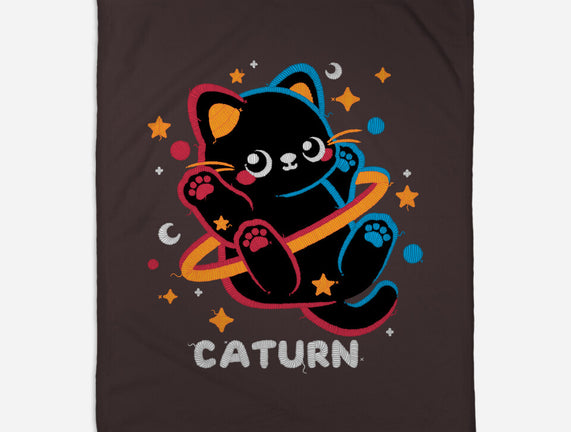 Caturn Embroidery Patch