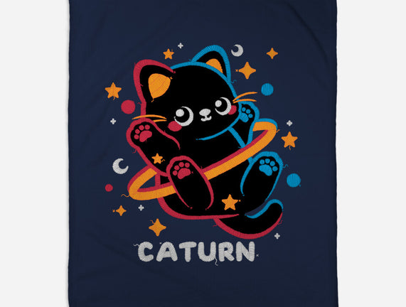 Caturn Embroidery Patch