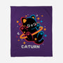 Caturn Embroidery Patch-None-Fleece-Blanket-NemiMakeit