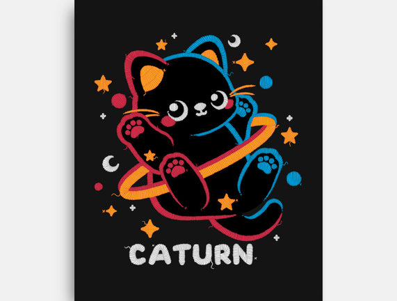 Caturn Embroidery Patch