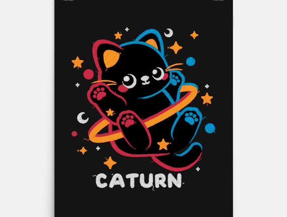 Caturn Embroidery Patch