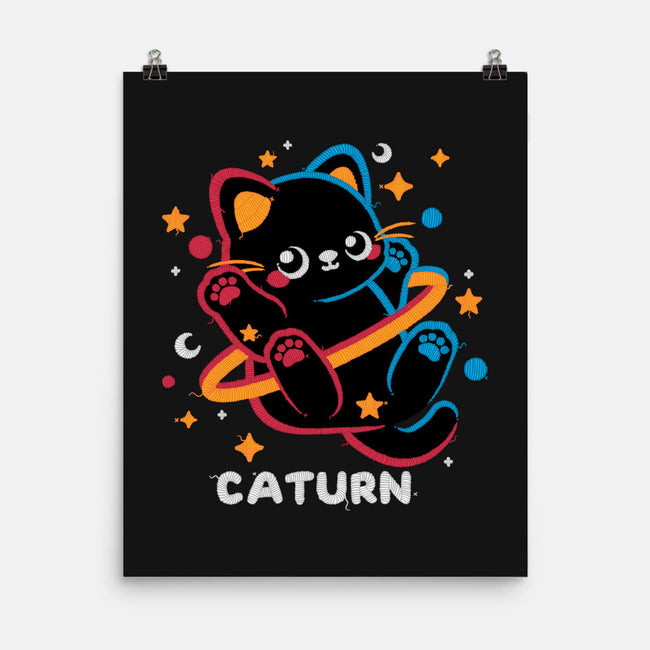 Caturn Embroidery Patch-None-Matte-Poster-NemiMakeit