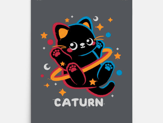 Caturn Embroidery Patch