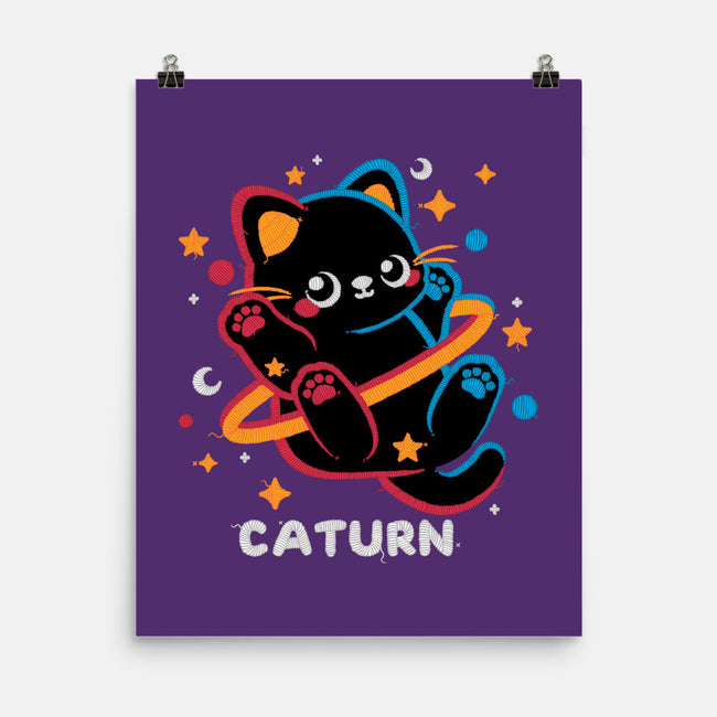 Caturn Embroidery Patch-None-Matte-Poster-NemiMakeit