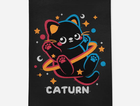 Caturn Embroidery Patch