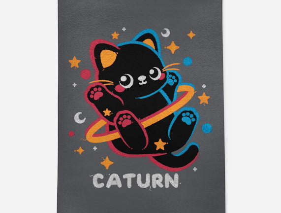 Caturn Embroidery Patch