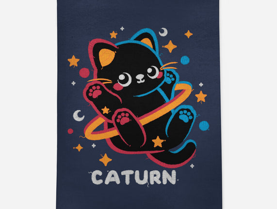 Caturn Embroidery Patch