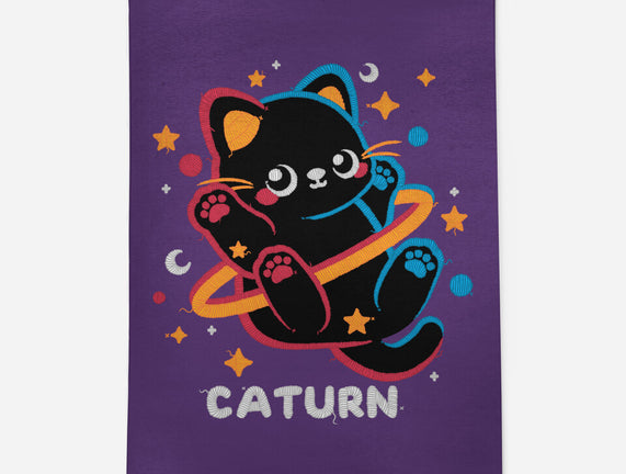 Caturn Embroidery Patch