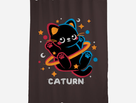 Caturn Embroidery Patch