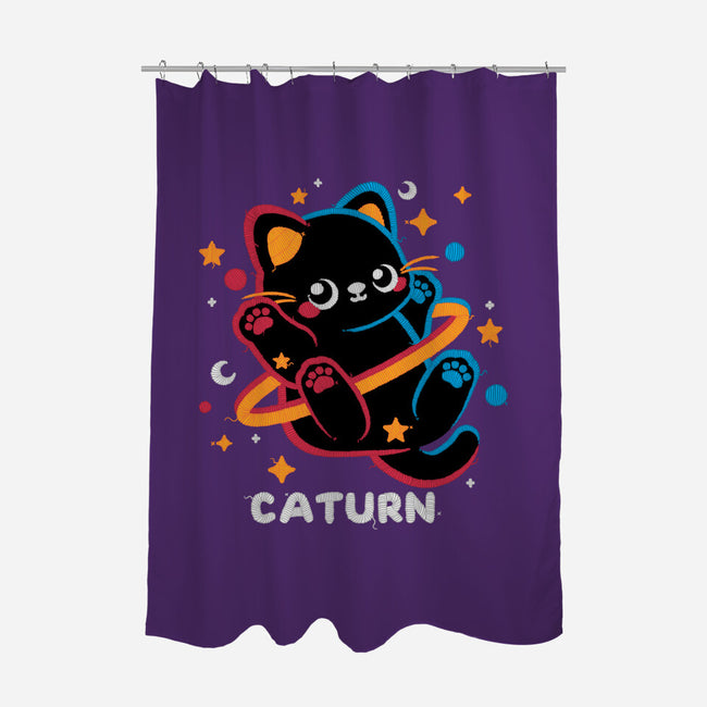 Caturn Embroidery Patch-None-Polyester-Shower Curtain-NemiMakeit