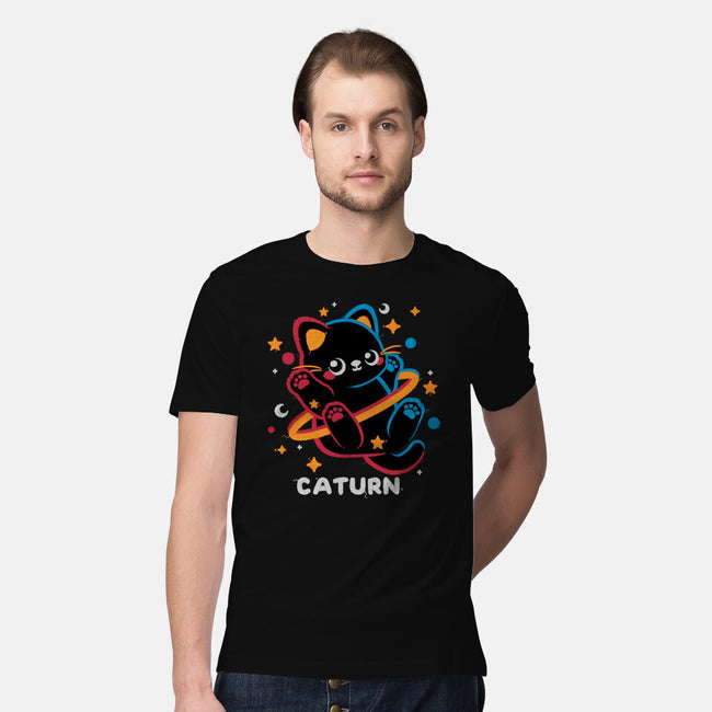 Caturn Embroidery Patch-Mens-Premium-Tee-NemiMakeit