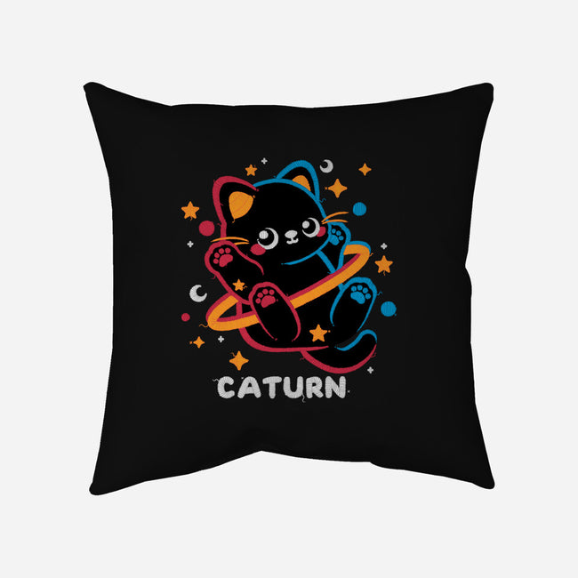 Caturn Embroidery Patch-None-Removable Cover w Insert-Throw Pillow-NemiMakeit