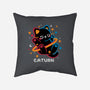 Caturn Embroidery Patch-None-Removable Cover w Insert-Throw Pillow-NemiMakeit