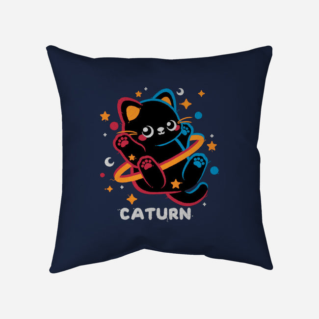 Caturn Embroidery Patch-None-Removable Cover w Insert-Throw Pillow-NemiMakeit