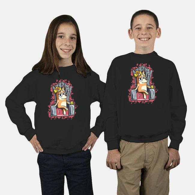 Queen Mom-Youth-Crew Neck-Sweatshirt-nickzzarto