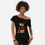 House Of Horrors-Womens-Off Shoulder-Tee-OnlyColorsDesigns