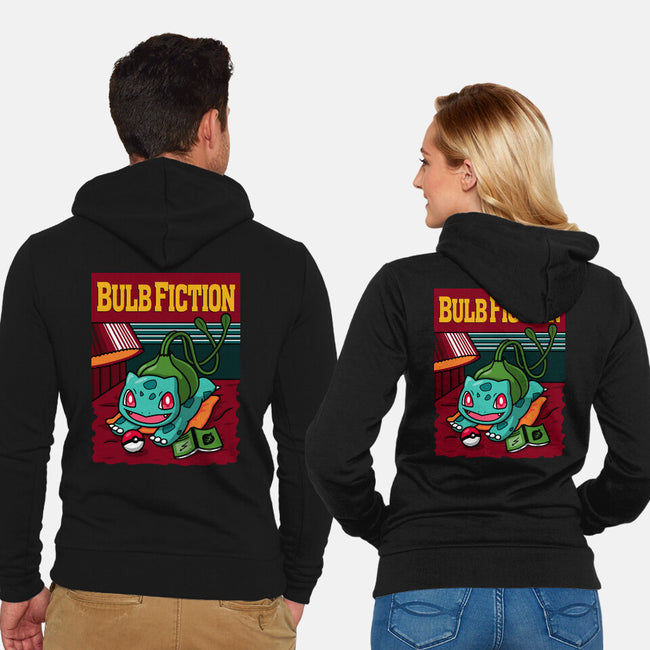 Bulb Fiction-Unisex-Zip-Up-Sweatshirt-Raffiti