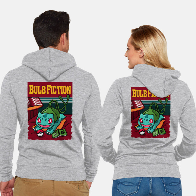 Bulb Fiction-Unisex-Zip-Up-Sweatshirt-Raffiti