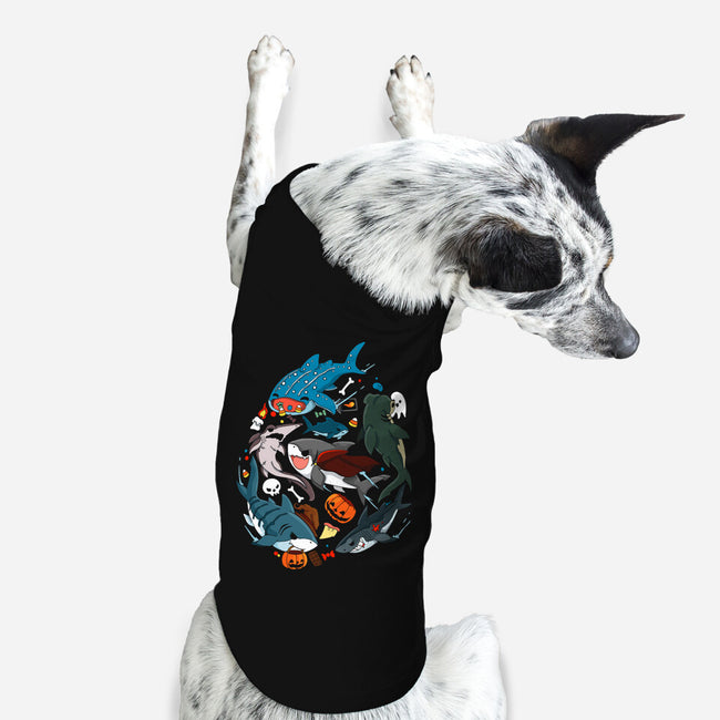 Halloween Sharks-Dog-Basic-Pet Tank-Vallina84