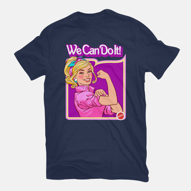 Barbie Can Do It-Womens-Fitted-Tee-hugohugo