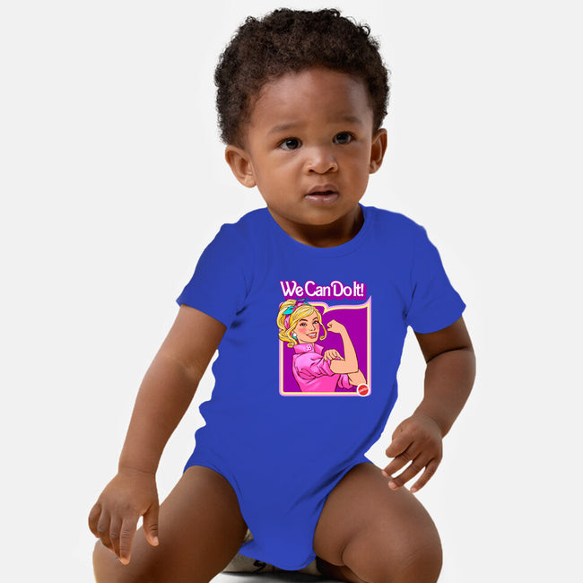 Barbie Can Do It-Baby-Basic-Onesie-hugohugo