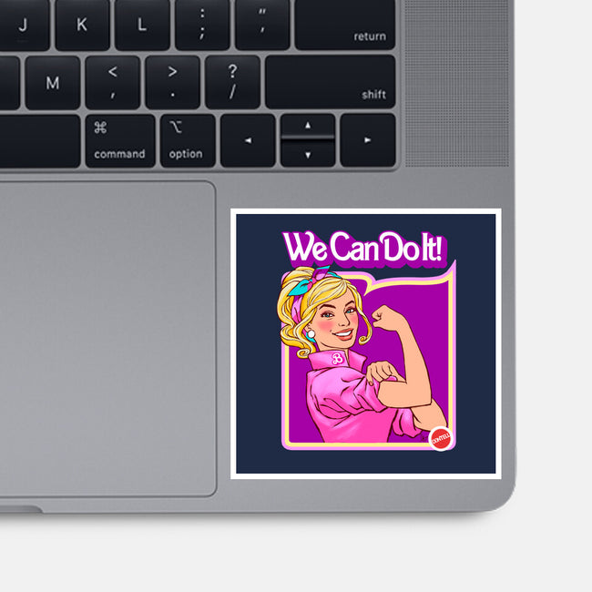 Barbie Can Do It-None-Glossy-Sticker-hugohugo