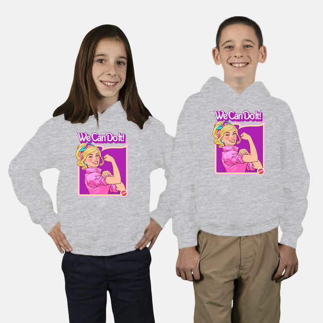 Barbie Can Do It-Youth-Pullover-Sweatshirt-hugohugo