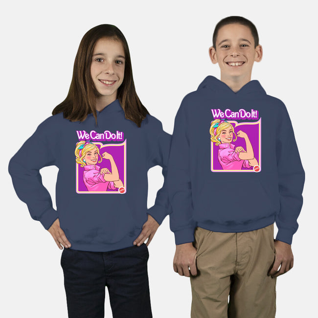 Barbie Can Do It-Youth-Pullover-Sweatshirt-hugohugo