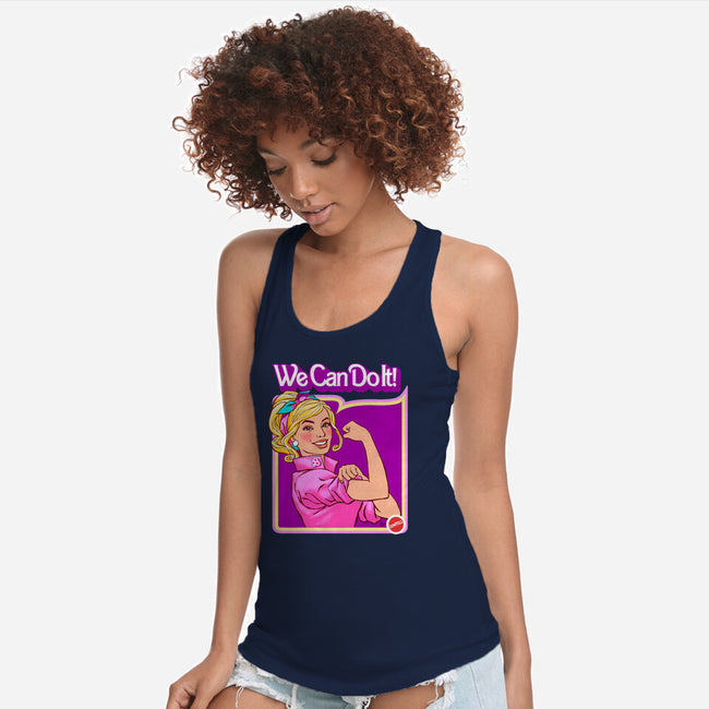 Barbie Can Do It-Womens-Racerback-Tank-hugohugo