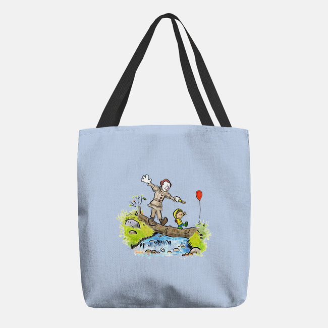 Pennywise And Georgie-None-Basic Tote-Bag-matthew benkner