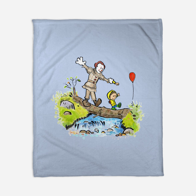 Pennywise And Georgie-None-Fleece-Blanket-matthew benkner