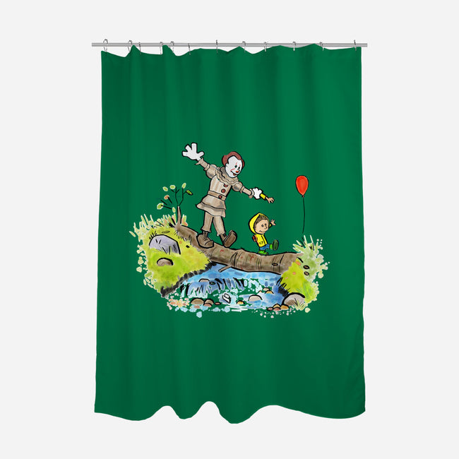 Pennywise And Georgie-None-Polyester-Shower Curtain-matthew benkner