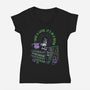 Dark Books-Womens-V-Neck-Tee-momma_gorilla