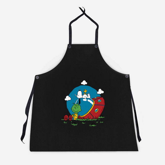 Beagle Dog Extraterrestrial-Unisex-Kitchen-Apron-Studio Mootant