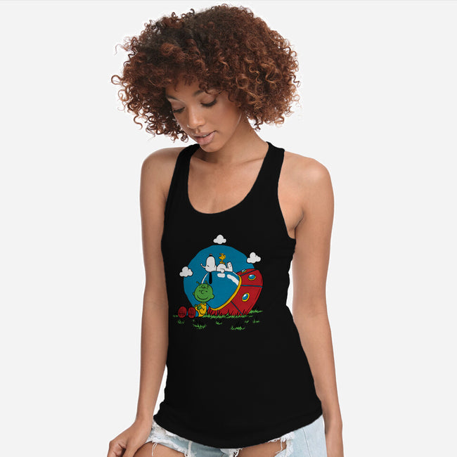 Beagle Dog Extraterrestrial-Womens-Racerback-Tank-Studio Mootant