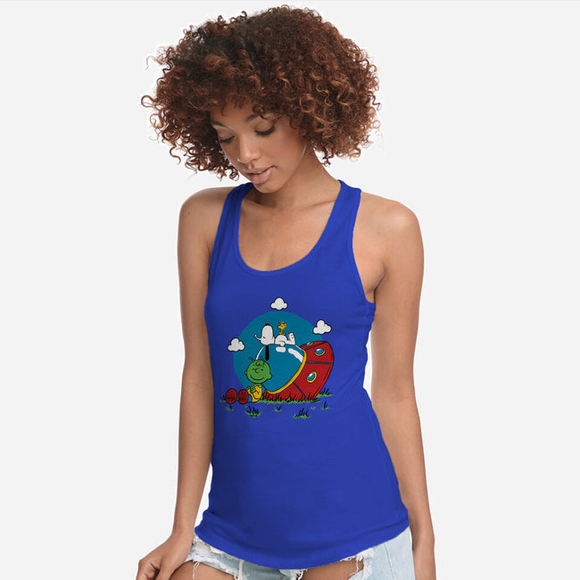 Beagle Dog Extraterrestrial-Womens-Racerback-Tank-Studio Mootant