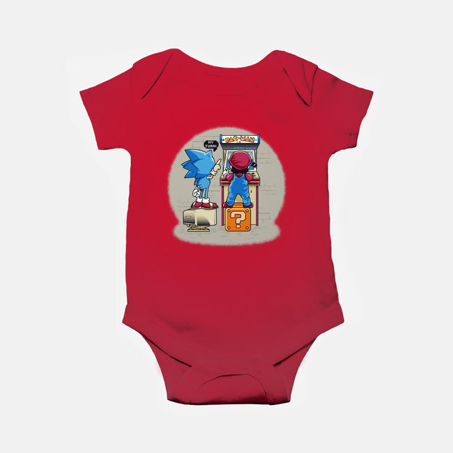 Sonic And Mario-Baby-Basic-Onesie-Thiagor6