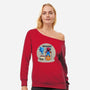 Sonic And Mario-Womens-Off Shoulder-Sweatshirt-Thiagor6