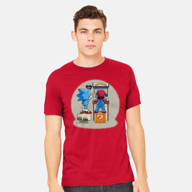 Sonic And Mario-Mens-Heavyweight-Tee-Thiagor6