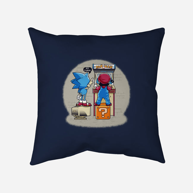 Sonic And Mario-None-Removable Cover-Throw Pillow-Thiagor6