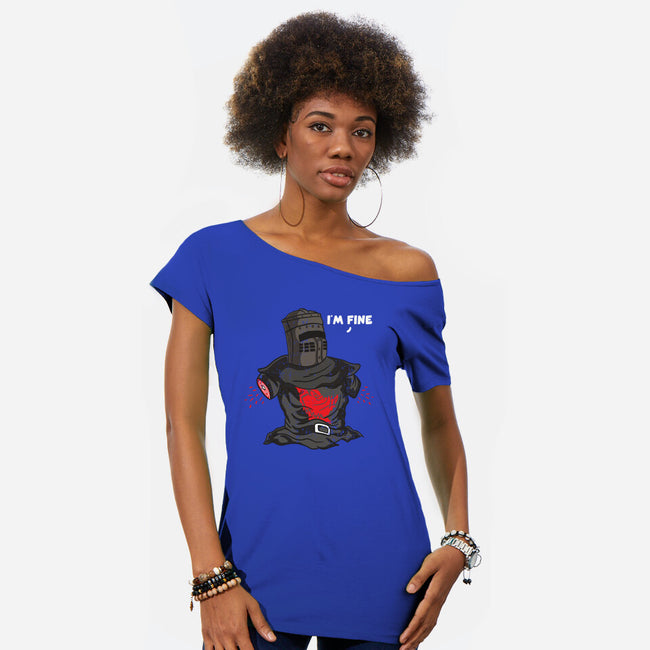 I'm Fine-Womens-Off Shoulder-Tee-turborat14