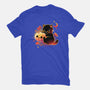 Demon Cat Halloween-Womens-Fitted-Tee-NemiMakeit