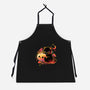 Demon Cat Halloween-Unisex-Kitchen-Apron-NemiMakeit