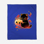 Demon Cat Halloween-None-Fleece-Blanket-NemiMakeit