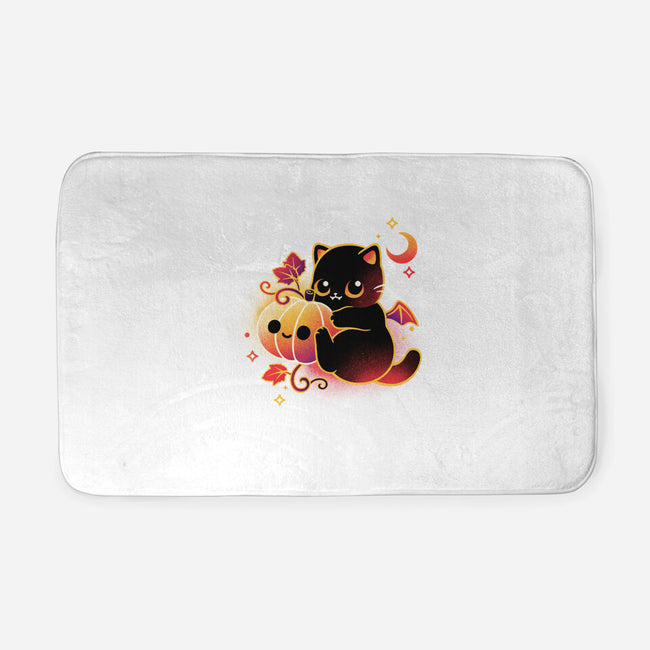 Demon Cat Halloween-None-Memory Foam-Bath Mat-NemiMakeit