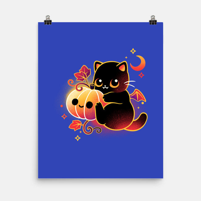 Demon Cat Halloween-None-Matte-Poster-NemiMakeit