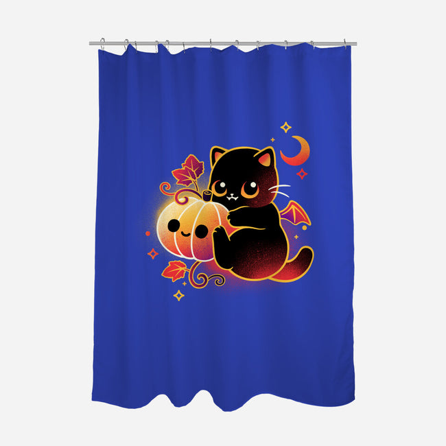 Demon Cat Halloween-None-Polyester-Shower Curtain-NemiMakeit