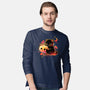 Demon Cat Halloween-Mens-Long Sleeved-Tee-NemiMakeit